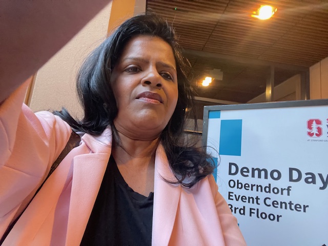 Kanika Radhakrishnan attending the Stanford Venture Studios Demo Day