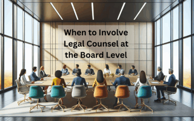 When to Involve Legal Counsel at the Board Level